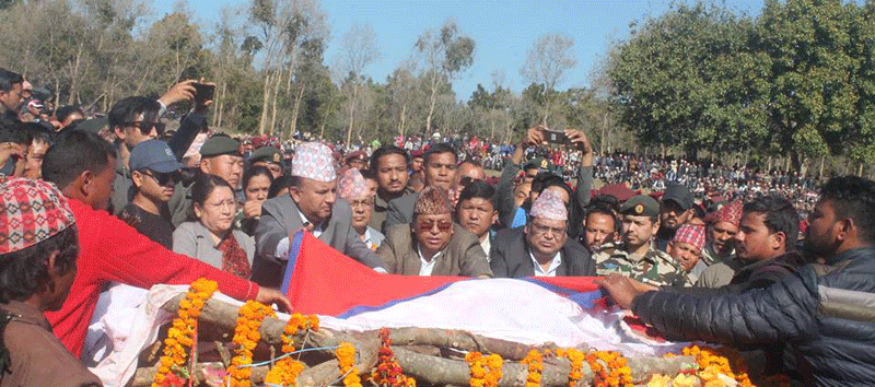 प्रदेश सांसद ओलीको अन्तिम बिदाई