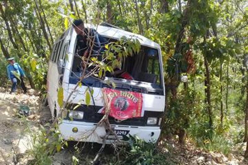 जन्ती बस दुर्घटना हुँदा दुई जनाको मृत्यु