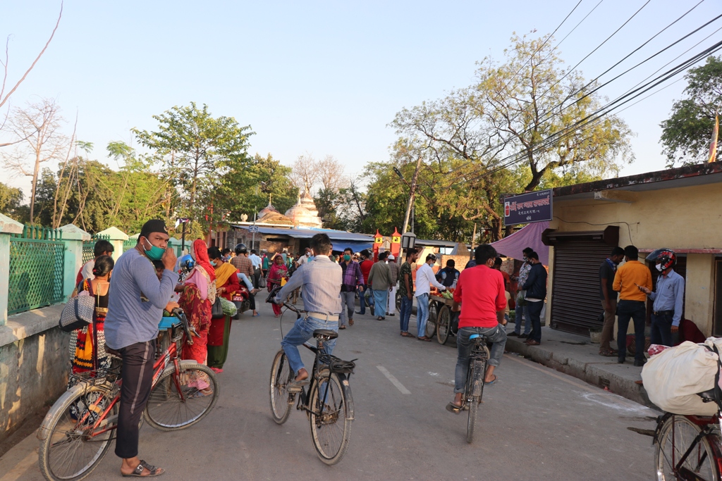 लकडाउनको अवस्थामा शनिबार साँझ पखको नेपालगञ्ज