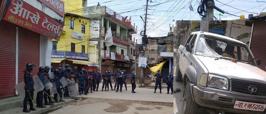 नेपालगञ्जमा प्रहरी र व्यापारीबीच झडप, अवस्था सामान्य