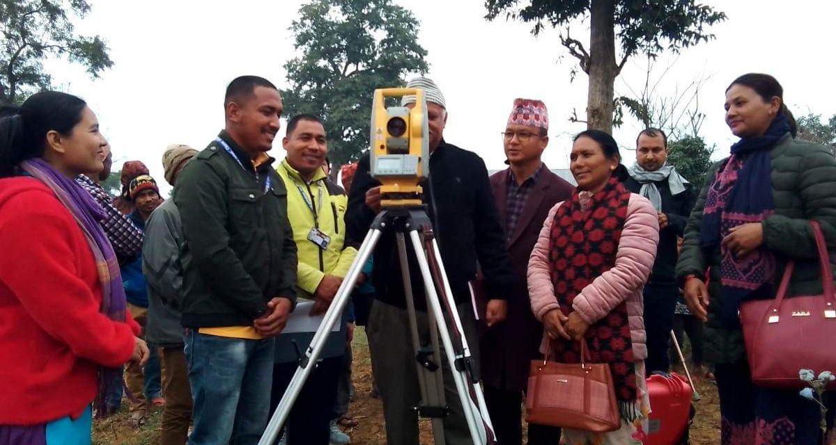 राप्तीमा जग्गाको नाप नक्सा गर्ने कार्य सुरु