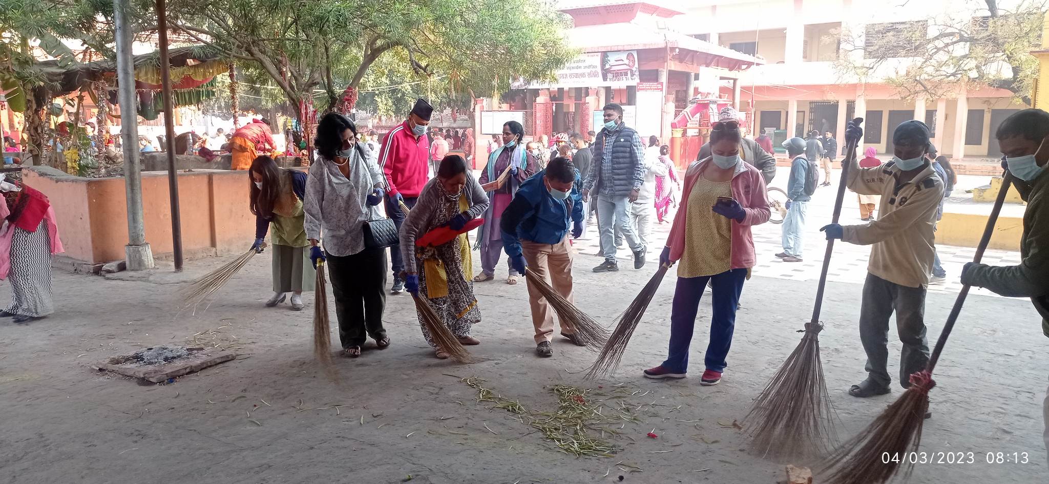 सन्त नेता भट्टराईलाई सम्झँदै बागेश्वरी मन्दिरमा काँग्रेसद्वारा सरसफाई