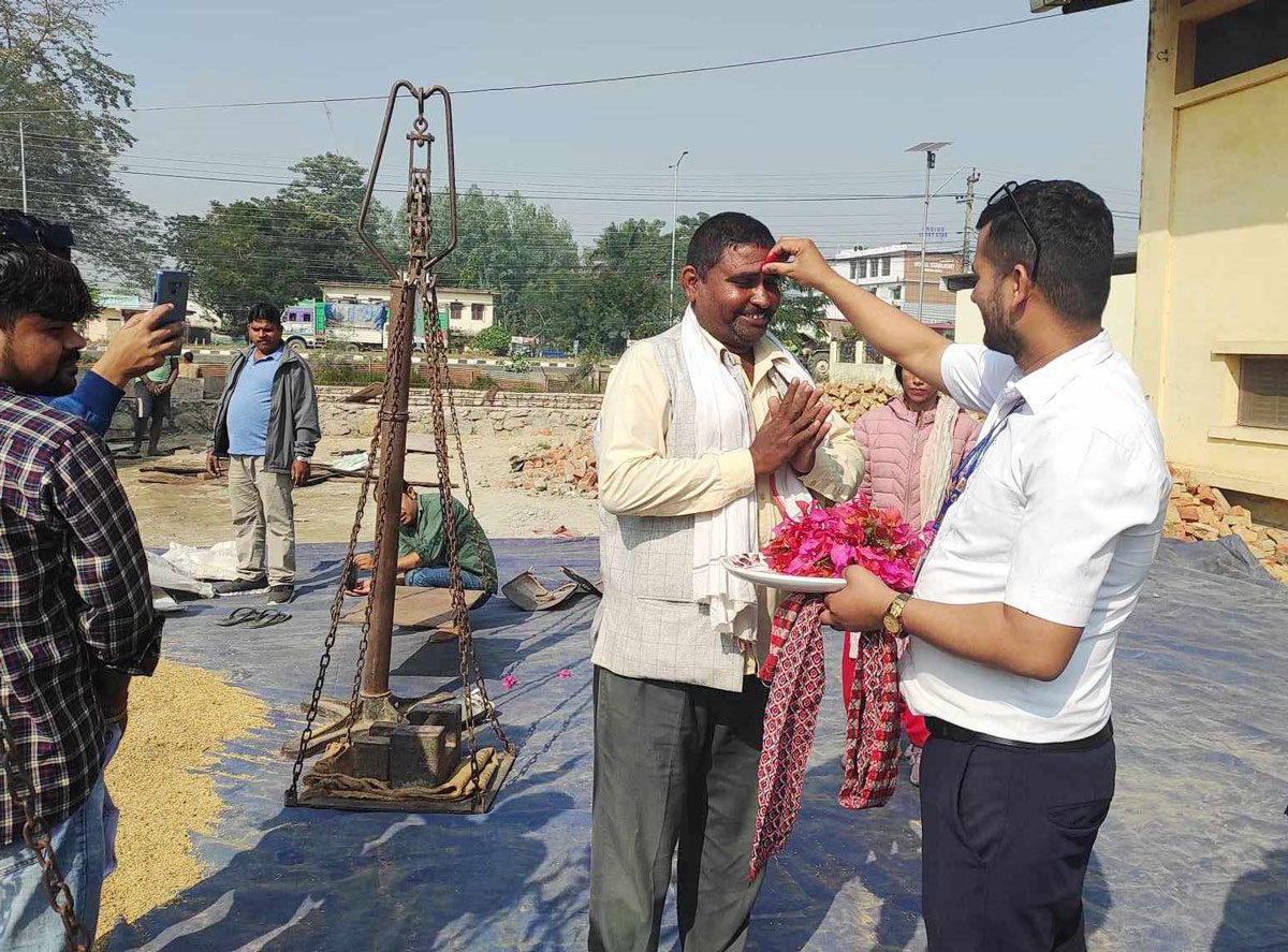 बाँकेमा खाद्य व्यवस्था कम्पनीद्वारा धान खरिद गर्न शुरु